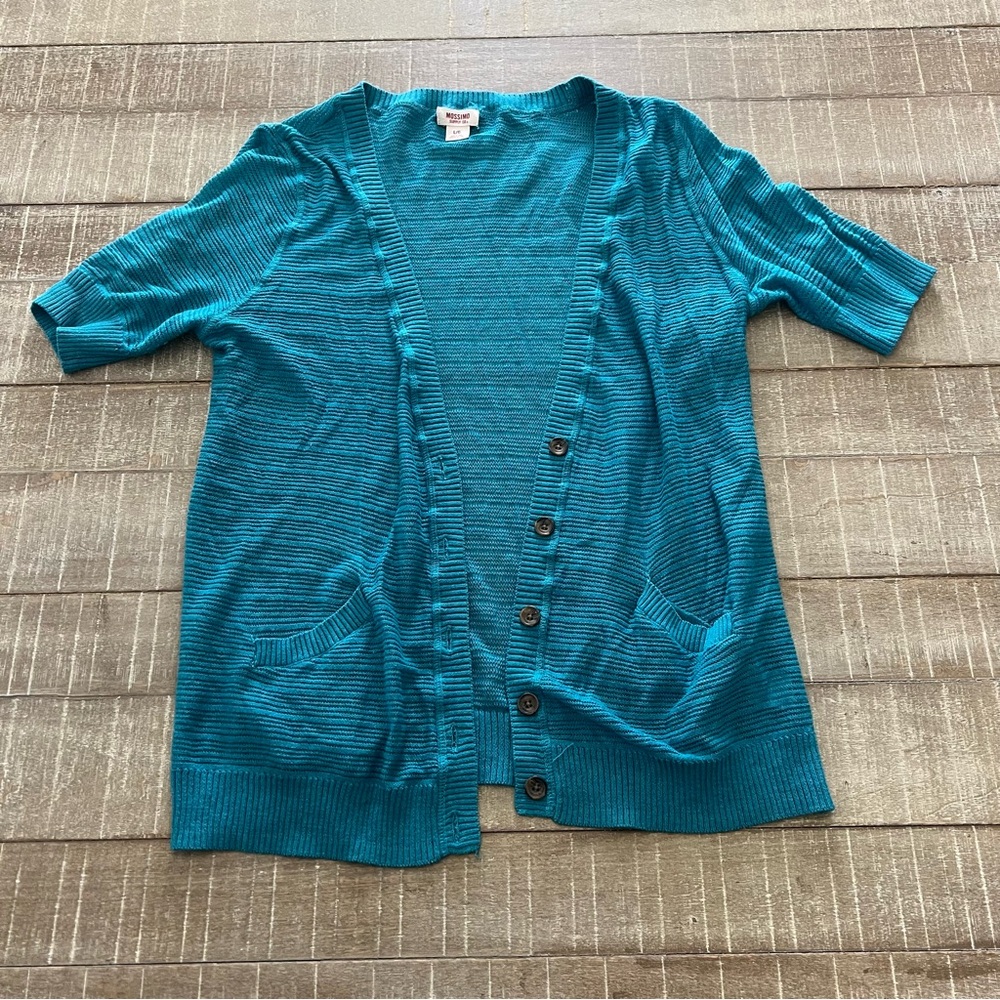 Teal Button-Up Cardigan